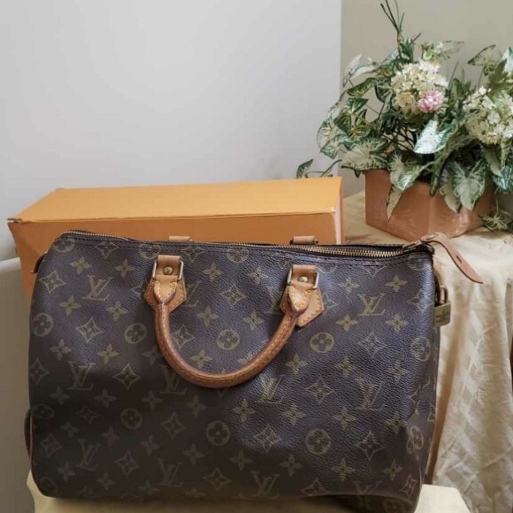 💯 Authentic Louis Vuitton Speedy 35 Handbag